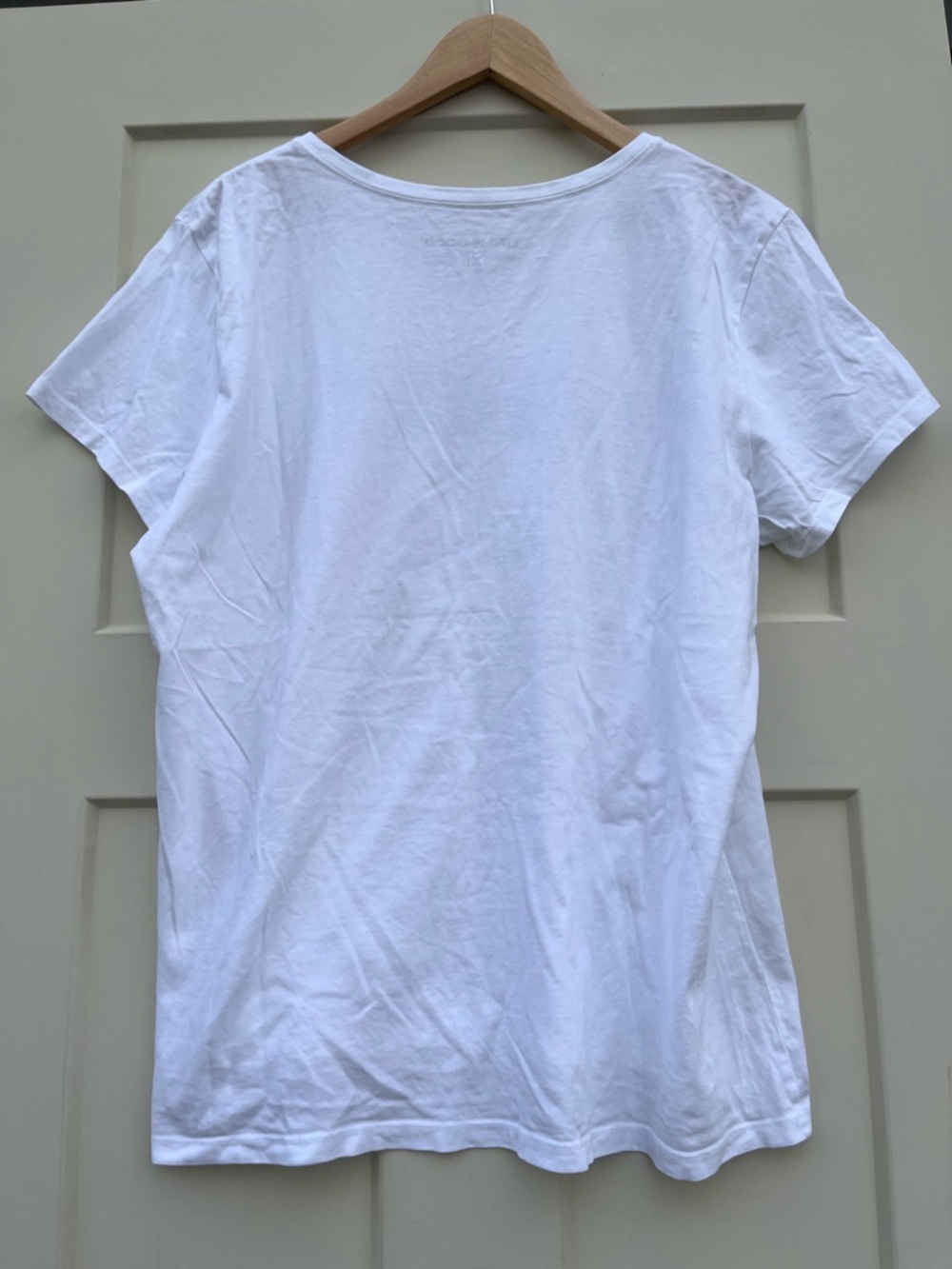 Life Is Good White Tee with Wildflower Dragonfly - Picture 2 of 7